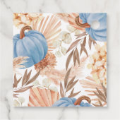 Etiqueta para recuerdos Boho Pampas Calabaza Azul Bedankjes Labels (Achterkant)