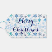 Etiqueta Para Regalo Copos de Nieve Cadeaulabel (Achterkant Horizontaal)