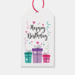 Etiqueta para regalo Happy Birthday Cadeaulabel