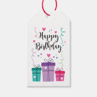 Etiqueta para regalo Happy Birthday Cadeaulabel
