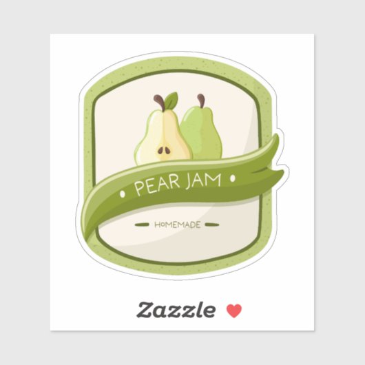Etiqueta para tarro de mermelada de pera sticker (Vel)