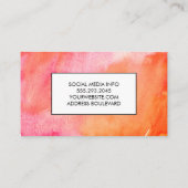 Etiqueta/waterkleurig, expressief visitekaartje (Achterkant)