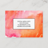 Etiqueta/waterkleurig, expressief visitekaartje (Achterkant)