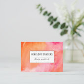 Etiqueta/waterkleurig, expressief visitekaartje (Staand voorkant)