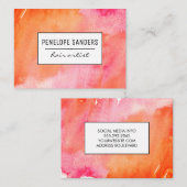 Etiqueta/waterkleurig, expressief visitekaartje (Voorkant / Achterkant)