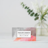 Etiqueta/waterkleurpanelen, expressief visitekaartje (Staand voorkant)