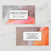 Etiqueta/waterkleurpanelen, expressief visitekaartje (Voorkant / Achterkant)