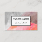 Etiqueta/waterkleurpanelen, expressief visitekaartje (Voorkant)