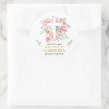 Etiquetas de agradecimiento para bautizo