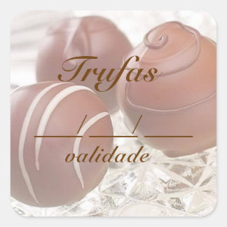 Etiquetas de data de validade para trufas vierkante sticker