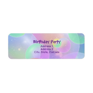 Etiquetas de Remitente - Bubbles Design Etiket