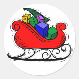 Etiquetas engomadas del disease de la Navidad Ronde Sticker