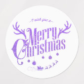 Etiquetas violetas variadas para navidad labels (Design 2)