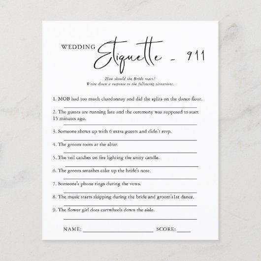 Etiquette 911 | VRIJGEZELLENFEEST (Voorkant)