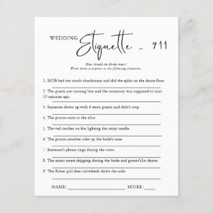 Etiquette 911   VRIJGEZELLENFEEST