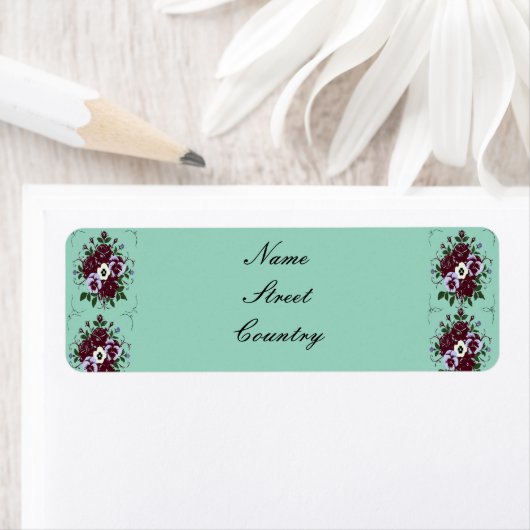 Étiquette de retour Bouquet Violettes Etiket (Insitu)