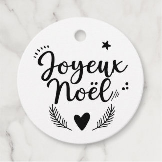 Etiquette emballage - Joyeux Noël - N&B Bedankjes Labels