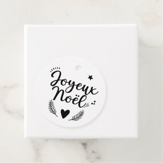 Etiquette emballage - Joyeux Noël - N&B Bedankjes Labels (In situ)