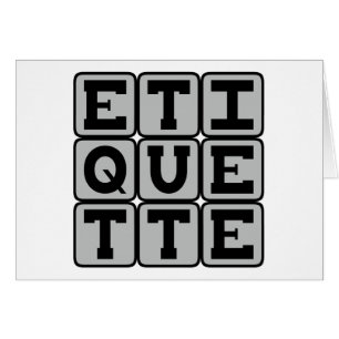Etiquette, Gedragsregels