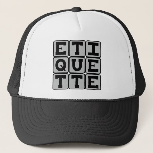 Etiquette, Gedragsregels Trucker Pet (Voorkant)