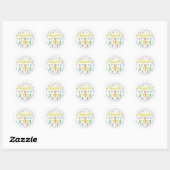 Etiquette in houding ronde sticker (Vel)