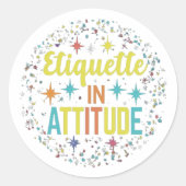 Etiquette in houding ronde sticker (Voorkant)