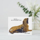 Etiquette is de schuld van de hond briefkaart (Staand voorkant)