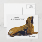 Etiquette is de schuld van de hond briefkaart (Voorkant / Achterkant)