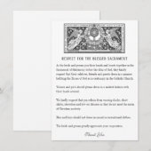 Etiquette Kaart voor katholieke bruiloft Notitiekaartje (Voorkant / Achterkant)