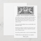 Etiquette Kaart voor katholieke bruiloft Notitiekaartje (Voorkant / Achterkant)