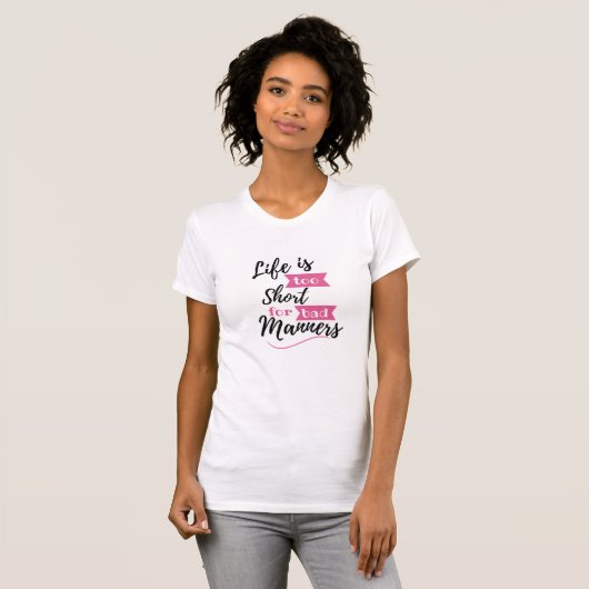 Etiquette Manners T Shirt (Voorkant volledig)