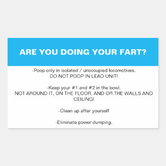 Etiquette van de locomotiefbadkamer rechthoekige sticker