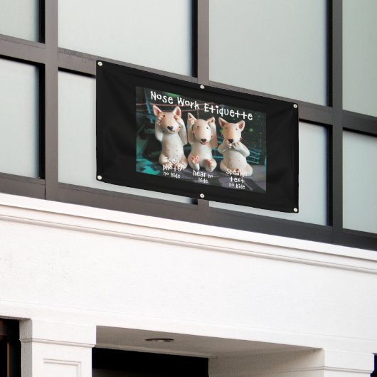 Etiquette voor snoepwerk spandoek (Buitenkant Gebouw)