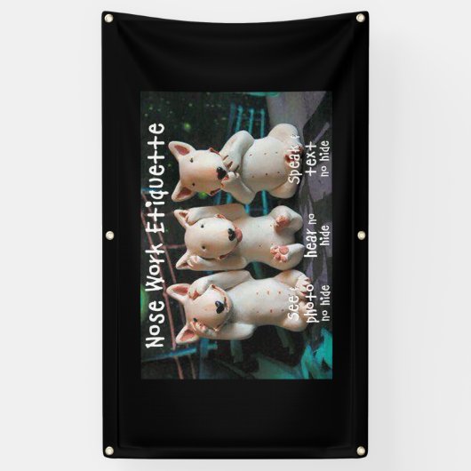 Etiquette voor snoepwerk spandoek (Verticaal)