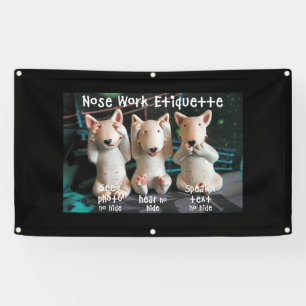 Etiquette voor snoepwerk spandoek