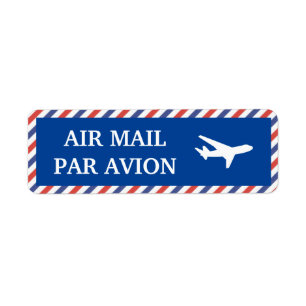 Etiquettes air mail etiket