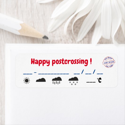 Etiquettes postkruising Comètes Etiket (Insitu)