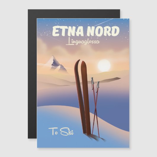 Etna Nord Linguaglossa Ski poster (Voorkant / Achterkant)