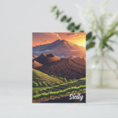 Etna Sicilië Italië Briefkaart (Staand voorkant)