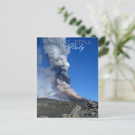 Etna - vulkaanuitbarsting briefkaart (Staand voorkant)