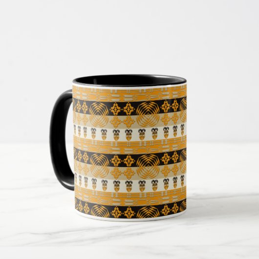 Etnic African Tribal Stripes Pattern Mok (Voorkant links)