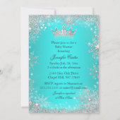 Etnic Aqua Wonderland Princess Baby shower Kaart (Achterkant)