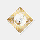 Etnic Baby Boy Christening Baptism Gold Silver Servet (Hoek)
