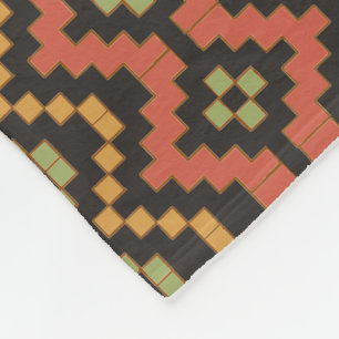 Etnic Red Black Green Tribal Egyptenaar Fleece Deken