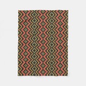 Etnic Red Black Green Tribal Egyptenaar Fleece Deken (Voorkant)