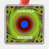 Etnici hebben een fijne dag en een betere nacht metalen ornament (Voorkant)