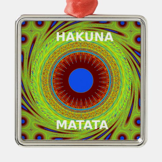 Etnici hebben een fijne dag en een betere nacht metalen ornament (Voorkant)