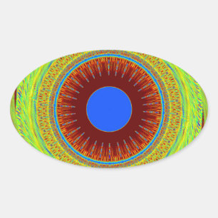 Etnici hebben een fijne dag en een betere nacht ovale sticker