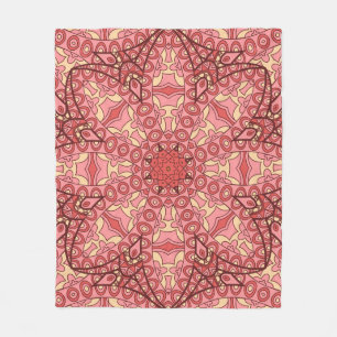 Etnisch Abstract Bloem, Mandala's Naadloos. Fleece Deken