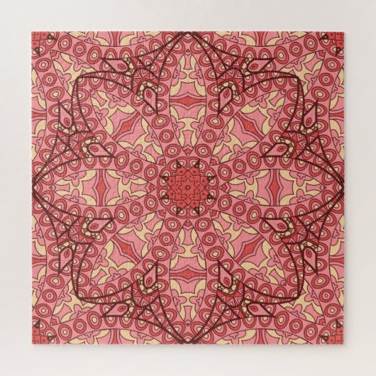 Etnisch Abstract Bloem, Mandala's Naadloos. Legpuzzel (Verticaal)